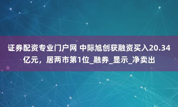 证券配资专业门户网 中际旭创获融资买入20.34亿元，居两市第1位_融券_显示_净卖出